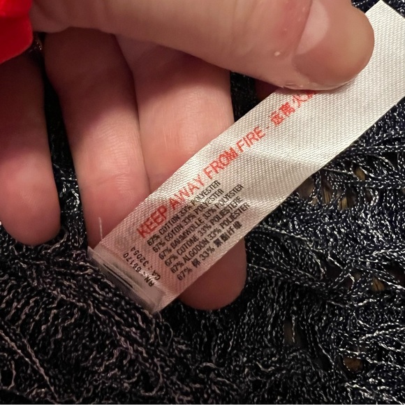 Free People NWT Beach Bonnie Sweater Tunic Top Dress XL Dark Blue Vacation Swim - Picture 12 of 13